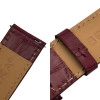 24 mm Spor S Kroko Bordo Deri Saat Kordonu